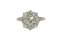Antique diamond cluster engagement ring sku 4874  DBGEMS - image 1