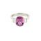 Pink Sapphire and Diamond ring in 18ct white gold - image 1