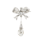 A Platinum Diamond Bow Pendant - image 1