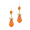A pair of Carnelian Drop Earrings - image 1