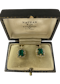 Natural Columbian Emerald and Rose Diamond Earrings. Emeralds Certified as Natural with moderate clarity enhancement. - image 1