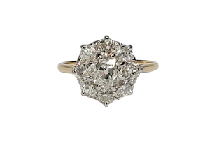 Antique diamond cluster ring sku 4874 DBGEMS