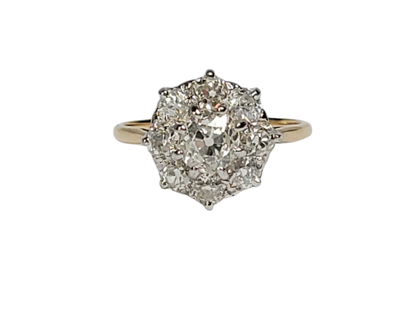 Antique diamond cluster ring sku 4874  DBGEMS - image 1