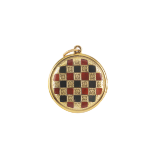 Bloodstone & Carnelian Mosaic Locket | 15ct Gold | Victorian c.1860