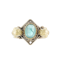 A Silver and Gold Egyptian Revival Ring - image 1