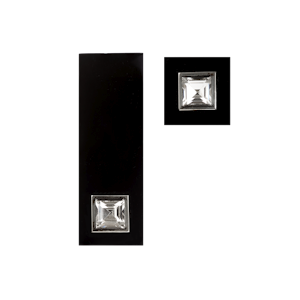 Onyx & Paste Belt Buckle with Matching Button | British Art Deco | c.1930s
