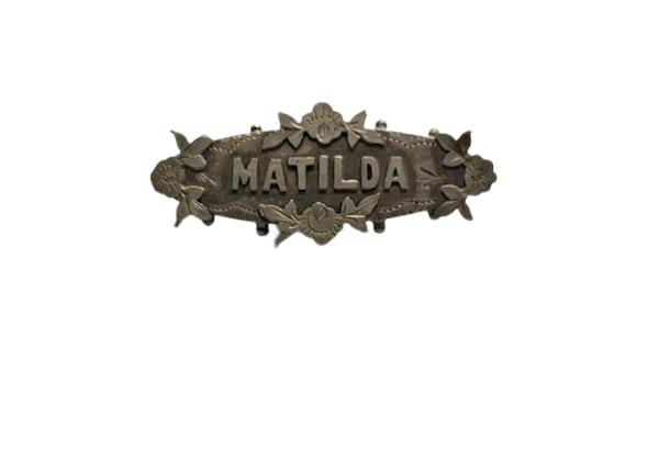 Matilda Victorian silver name brooch.Spectrum - image 1