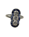 Art Deco sapphire diamond ring. Spectrum - image 1