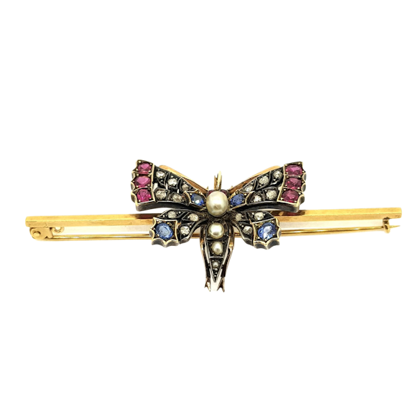 Victorian Butterfly Pin Brooch - image 1