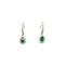Contemporary Emerald and Diamond teardrop earrings in 18ct white gold - image 1