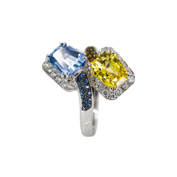 A Sapphire Cocktail Ring by Chatila Offered by The Gilded Lily - image 1