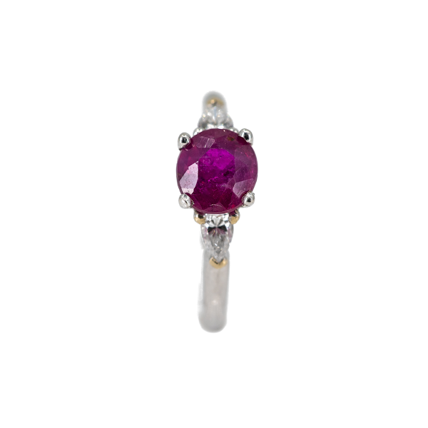 A Fine Burma Ruby Solitaire Ring Offered by The Gilded Lily - image 1