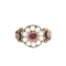 A Georgian Gold Garnet and Pearl Ring - image 1