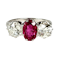 Burmese ruby and diamond ring sku 4923  DBGEMS - image 1