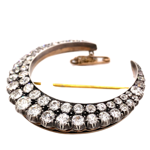 Large Victorian Diamond Crescent Ca 1880