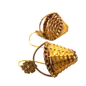 Georgian Basket Earrings Ca 1830