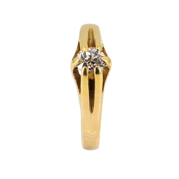 Victorian diamond solitaire ring - image 1
