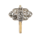 Art Deco diamond marquise shape cluster ring - image 1