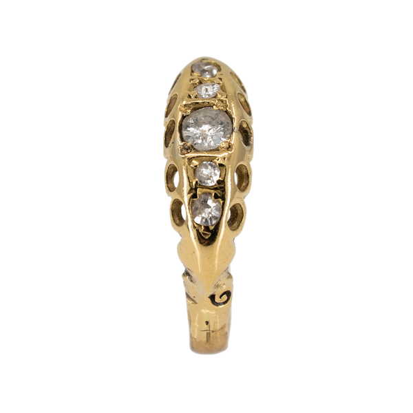 Victorian 5 stone diamond ring - image 1