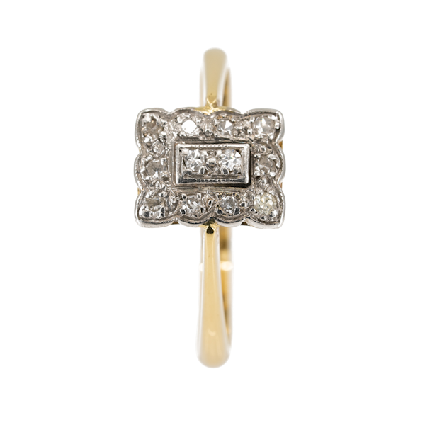 Art Deco diamond tablet ring - image 1