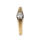 Old cut diamond solitaire ring of ribbed design - image 1