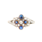 A Sapphire and Diamond Double Daisy Ring - image 1