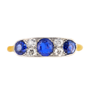A Diamond Sapphire Ring