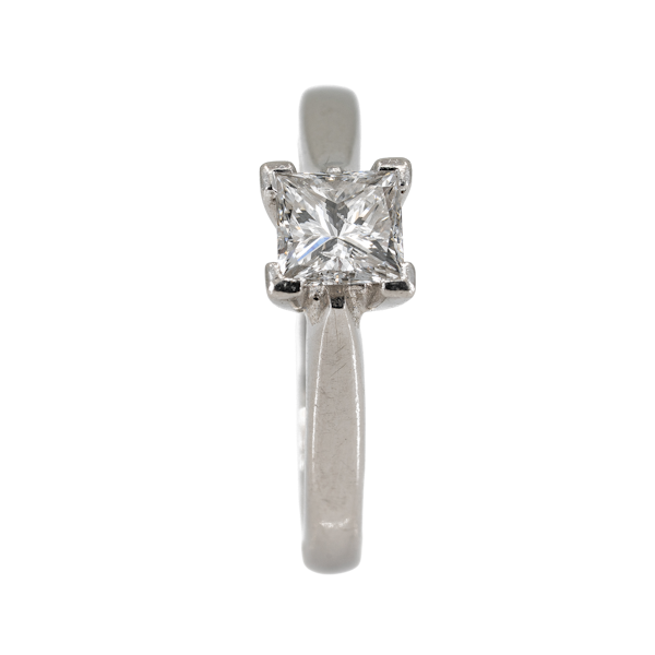 Diamond solitaire ring, princess cut, 0.71 ct - image 1