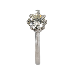 Diamond solitaire ring in platinum 0.75 ct est.