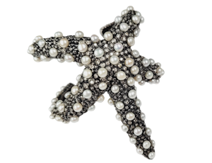 Diamond and pearl Starfish bangle sku 4946 DBGEMS