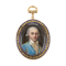 18 ct gold miniature of a Swiss Gentleman in enamel - image 1