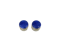 A pair of blue enamel and silver top small jars - image 1
