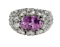 Hot pink sapphire and diamond dress ring sku 4968  DBGEMS - image 1