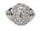 Art deco bombe diamond ring sku 4967  DBGEMS - image 1