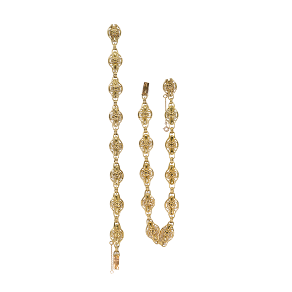 French gold necklace which breaks into a bracelet - image 1