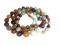 A long row of mixed colour jade beads - image 1