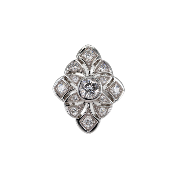 A Pierced Goldwork Diamond Set Ring Offered by The Gilded Lily - image 1