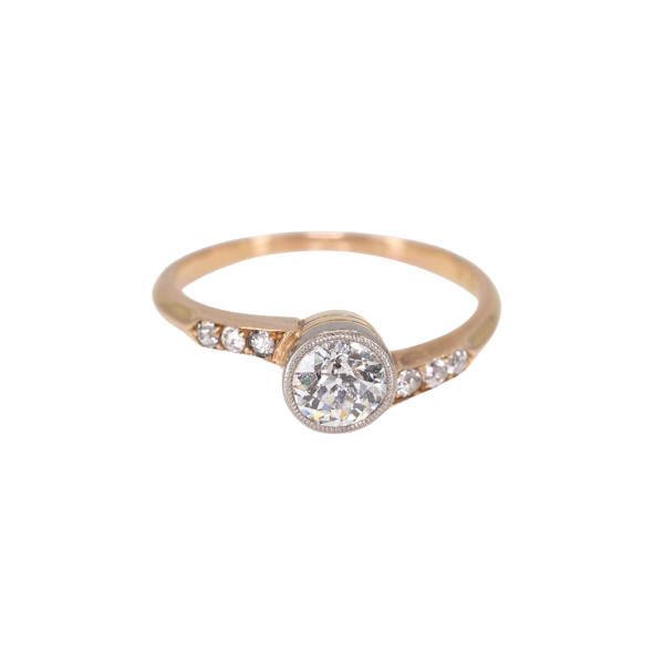 An Attractive Yellow Gold Solitaire Diamond Ring Offered by The Gilded Lily - image 1