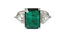 3.70ct emerald and diamond ring sku 4971 DBGEMS - image 1