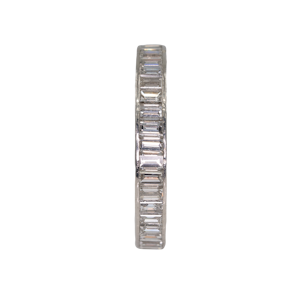 Platinum set diamond baguettes full eternity ring