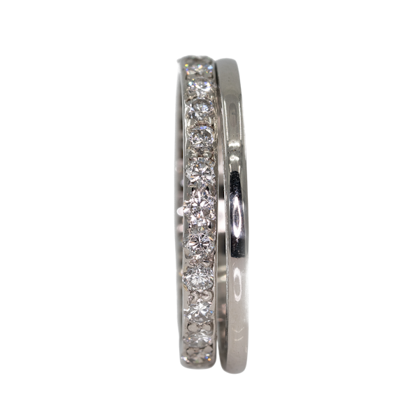 Diamond full eternity ring plus platinum wedding ring (a set) - image 1