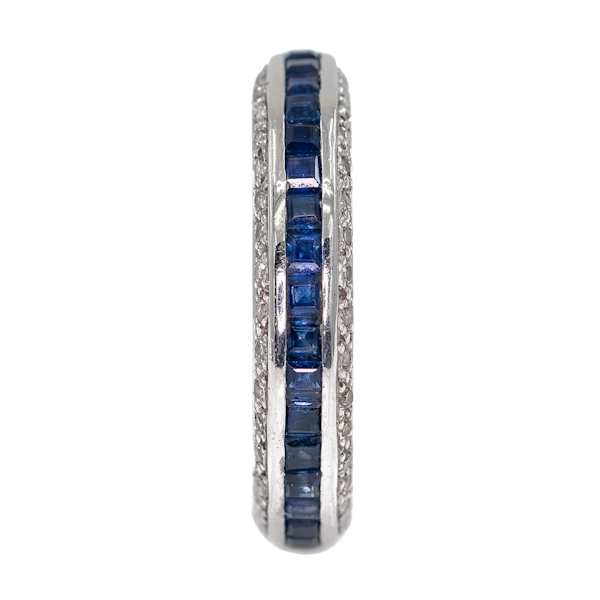 Sapphire and diamond sides full eternity ring - image 1