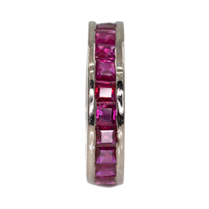 Full eternity ring set with rubies