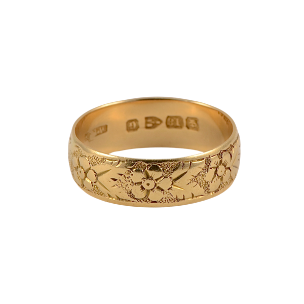 Wedding Ring in 18ct Gold date Chester 1890, SHAPIRO & Co since1979 - image 1