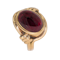 Garnet cabochon gold ring - image 1