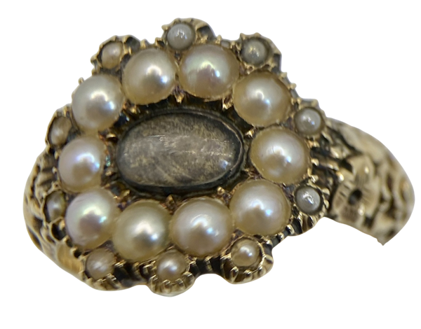 Georgian Gold Ring set with Pearls - image 1