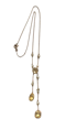 Topaz, citrine and pearl gold drop necklace. Spectrum - image 2