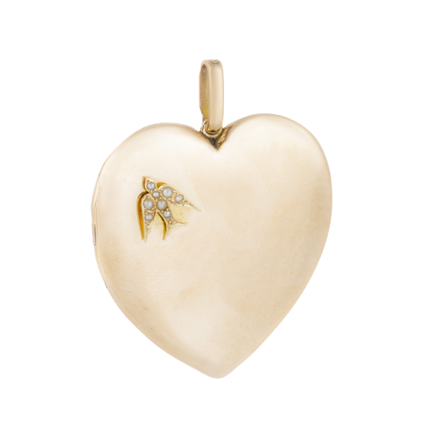 A Large Gold Heart Locket - image 1