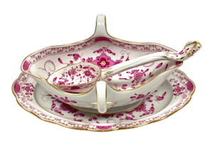 Meissen sauce boat and ladle