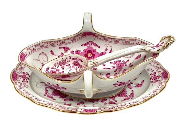 Meissen sauce boat and ladle - image 1